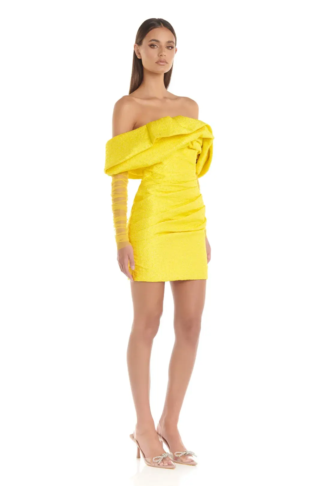 Eliya The Label Oscar Mini Dress Yellow Size 8 / S for rent on The Volte - main image