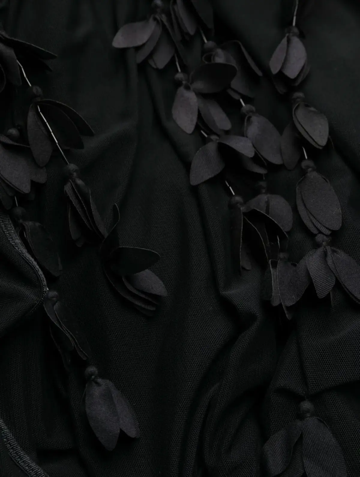 Jacquemus Mazzolu Floral Appliqué Dress Black Size 38 - Image 7