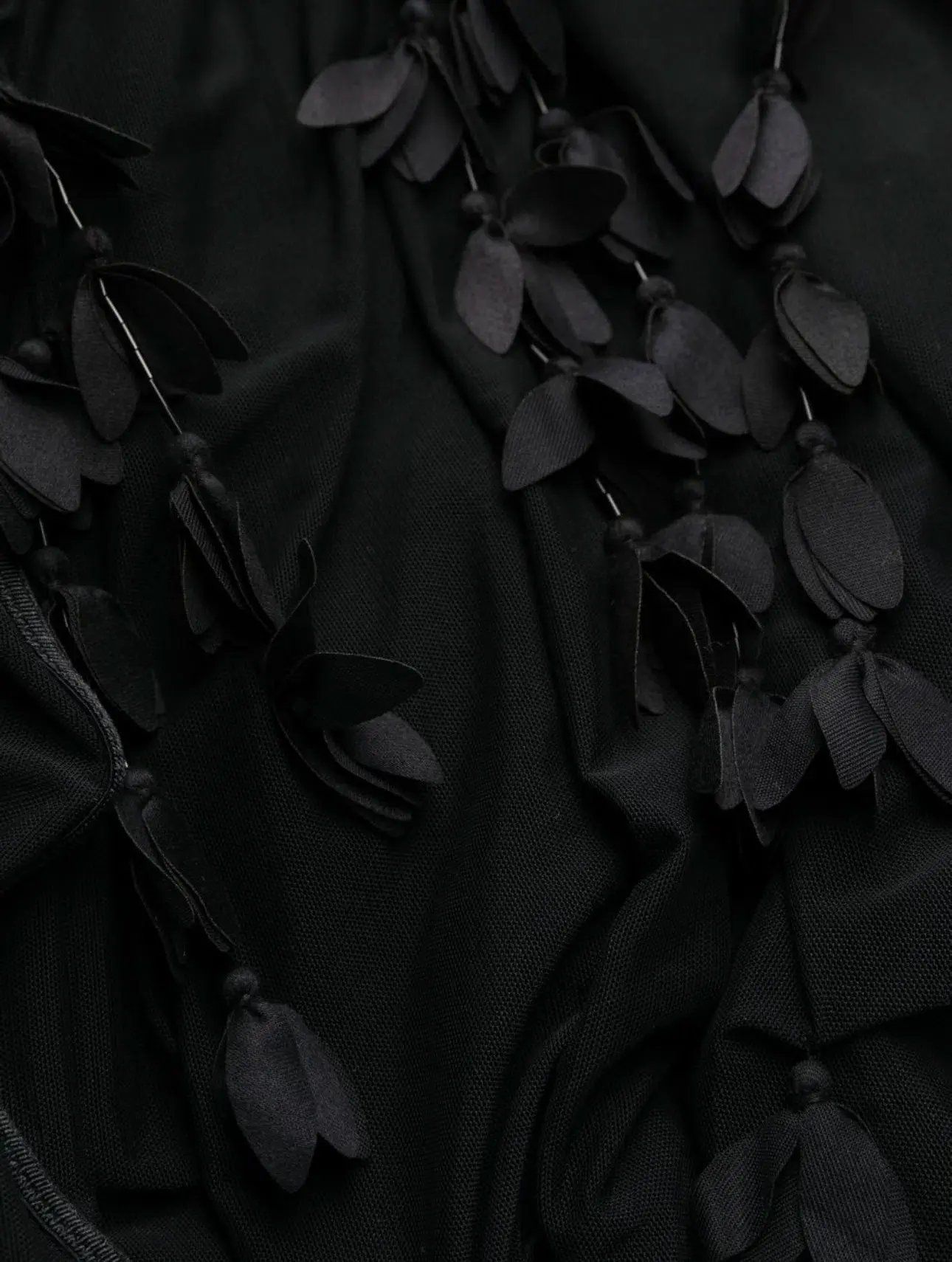 Jacquemus Mazzolu Floral Appliqué Dress Black Size 38 - Image 7