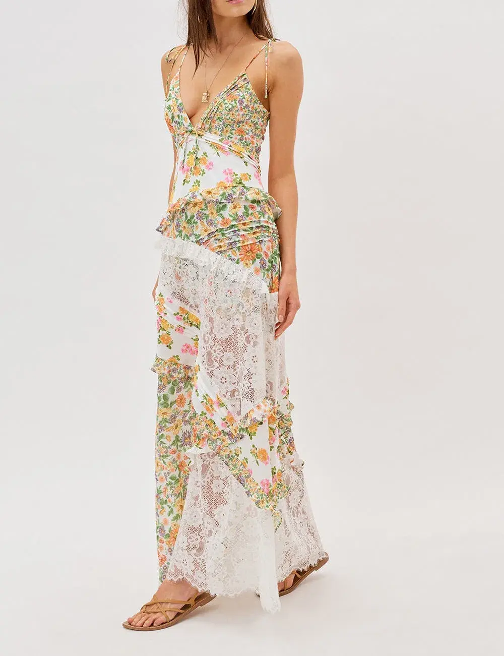 For Love and Lemons Rosalyn Maxi Dress Floral Size M / Au 10 - Image 1