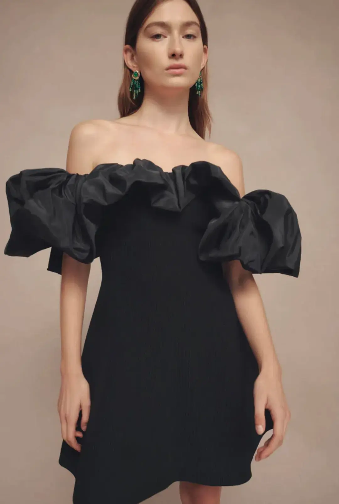 Aje Eldora Mini Dress Black Size XL / Au 14  for rent on The Volte - main image