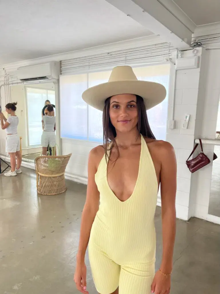 Sir the Label Kelvin Halter Jumpsuit in Lemon Size 0 / Au 6 for rent on The Volte - main image