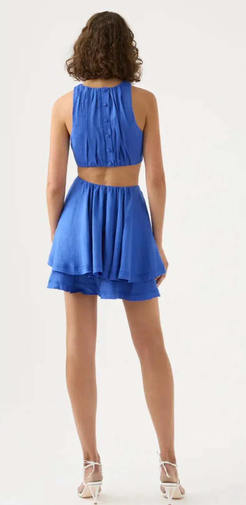 Aje Holt Cut Out Ring Mini Dress in Marine Blue Size 10 / M for rent on The Volte - main image