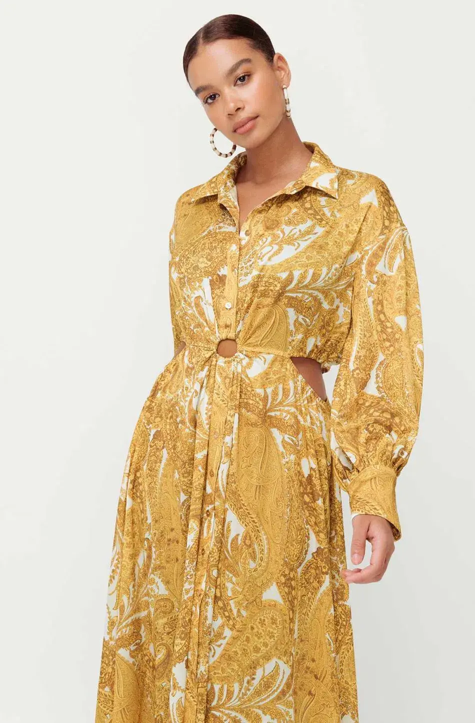 Sheike Casablanca Dress Paisley Yellow Size 16  - Image 2