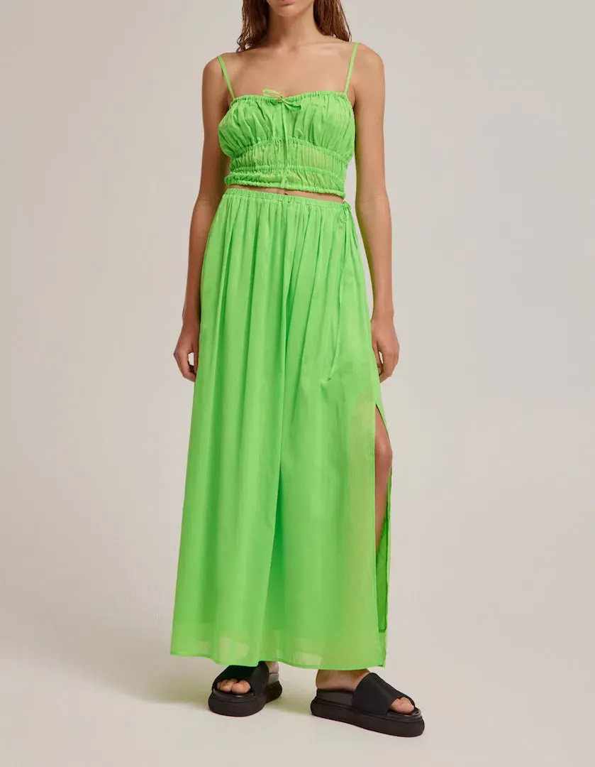 Venroy Gathered Bustier Top and Drawstring Maxi Skirt Set Green Size M / Au 10 - Image 1