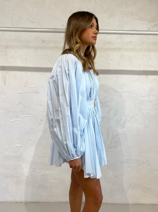 Acler Margot Mini Dress in Powder Blue Size 8 - Image 3