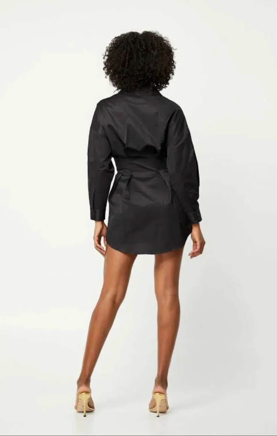 Mossman A New Light Shirt Mini Dress Black Size 8 for rent on The Volte - main image