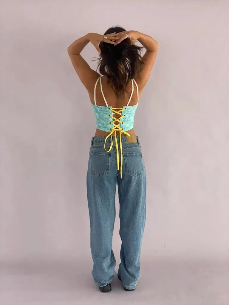 Eisha Collective Milah Corset Blue Size 0/Au 6 - Image 2
