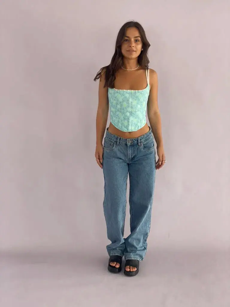 Eisha Collective Milah Corset Blue Size 0/Au 6 - Image 4