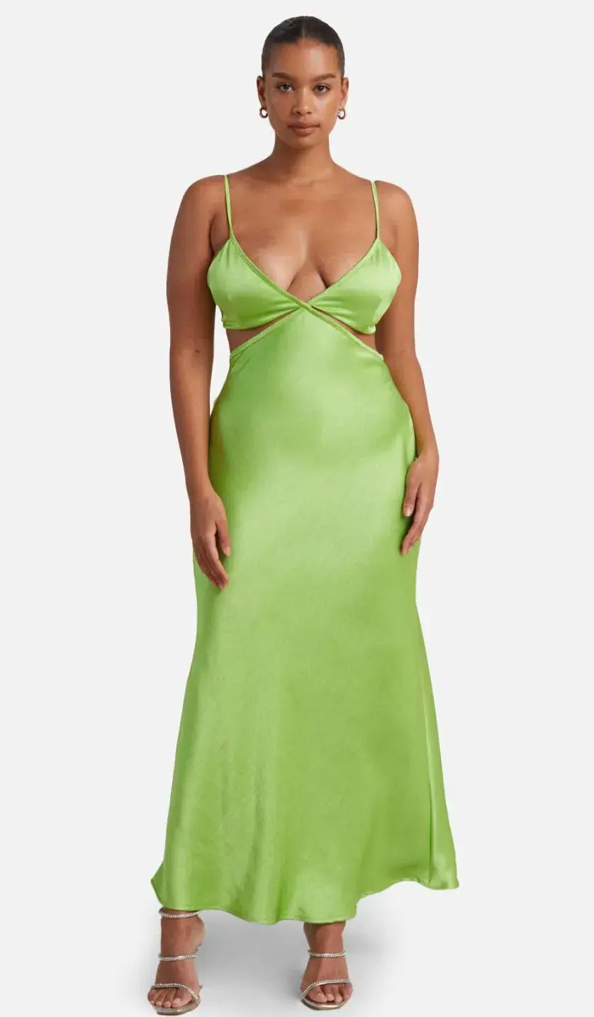 Bec & Bridge Veronique Maxi Dress Lime Size 12  - Image 1