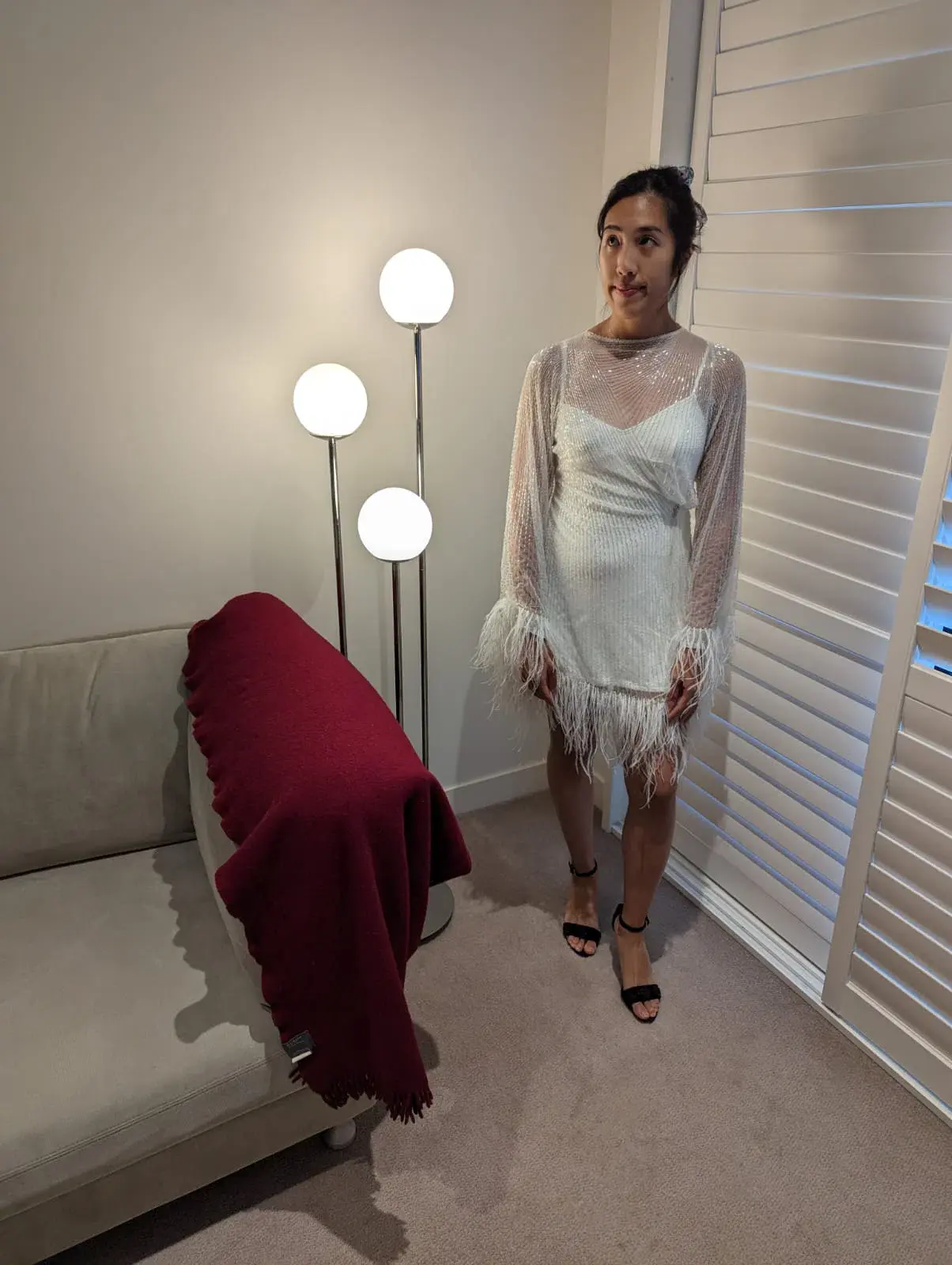 Rachel Gilbert Axel Mini Dress Ivory Size 1 / AU 8 - Image 3