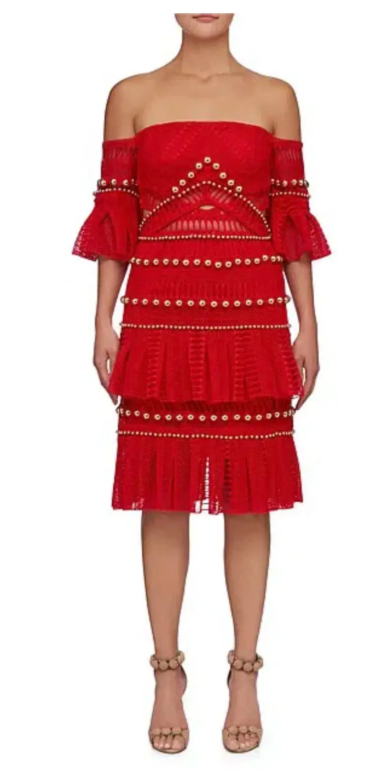 Thurley Heaven Dress Red Size AU 10 - Image 1