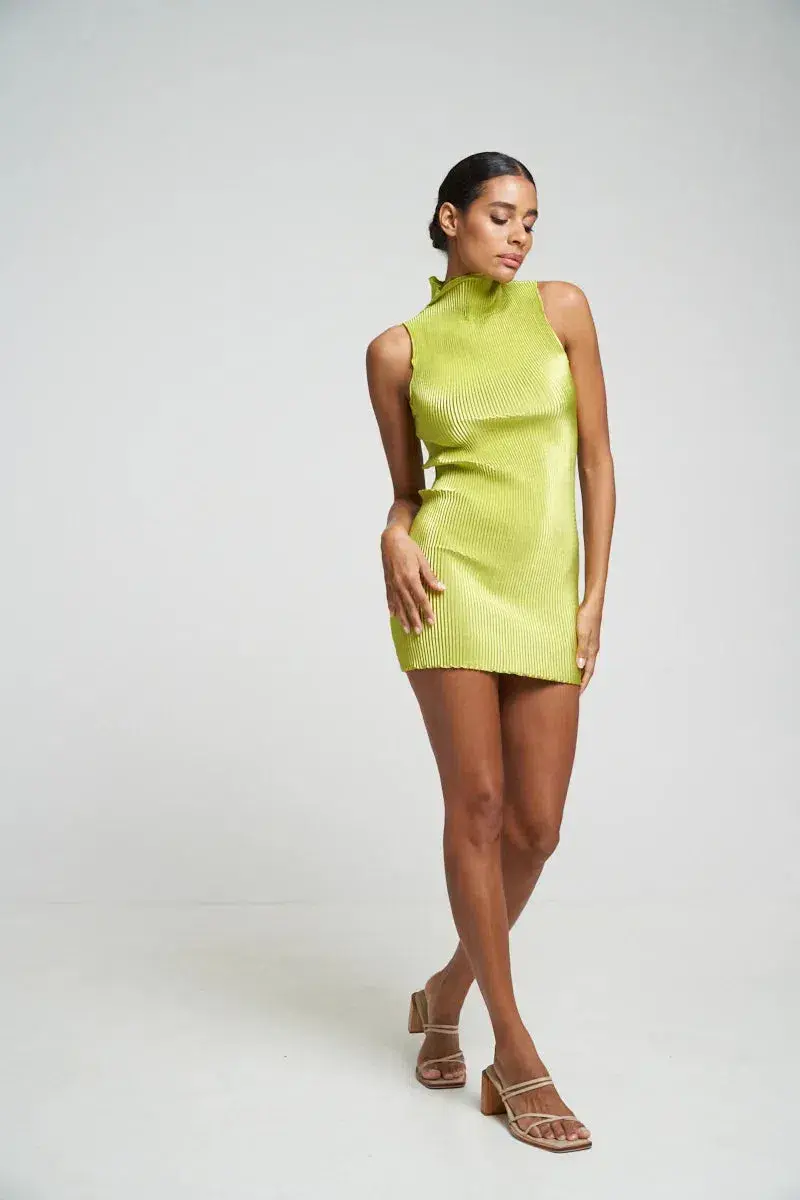 L'Idée Moss Mini Dress in Mojito Green Size AU 6 - Image 3