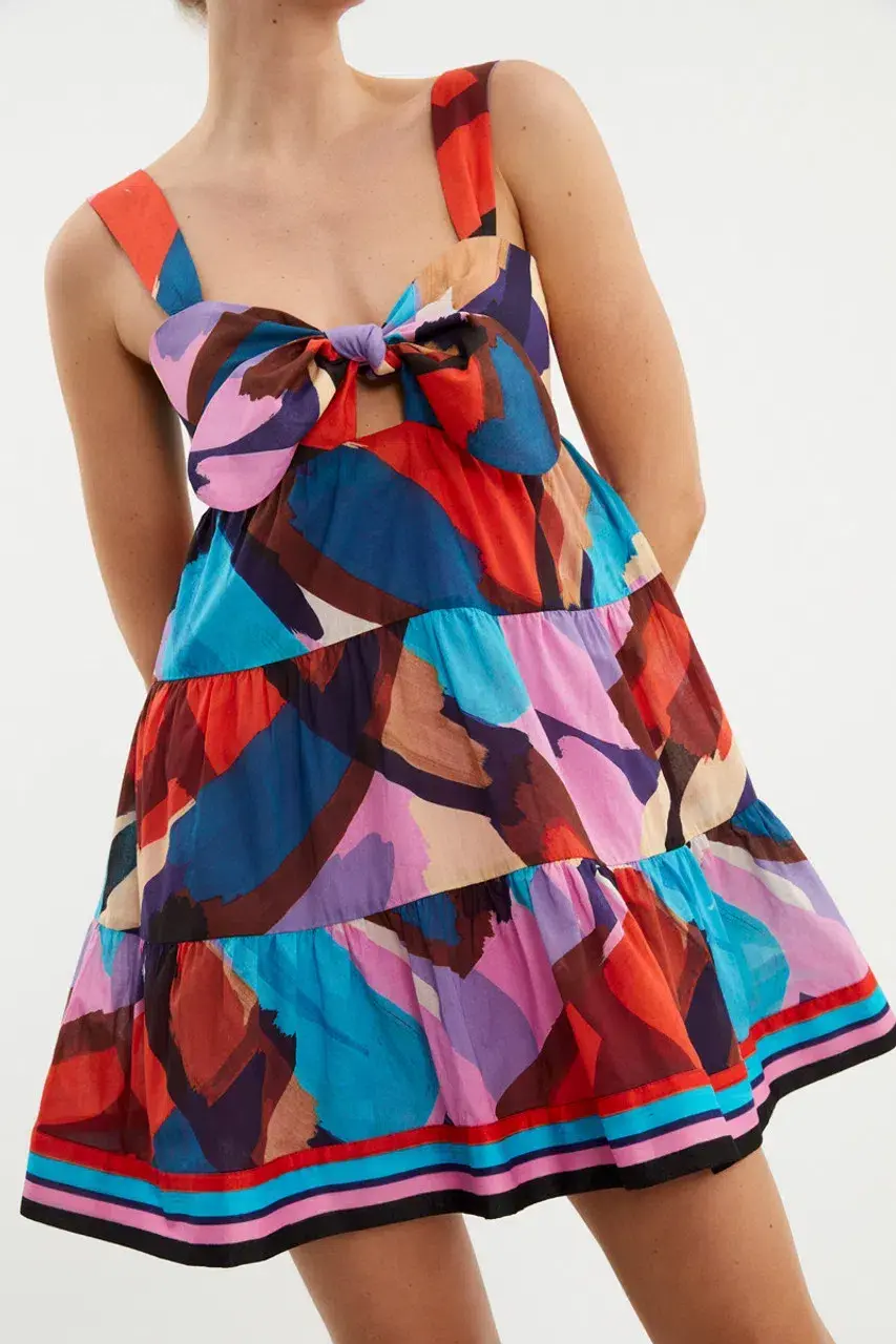 Rebecca Vallance Mini Dress Multi-colored Size AU 12 - Image 3