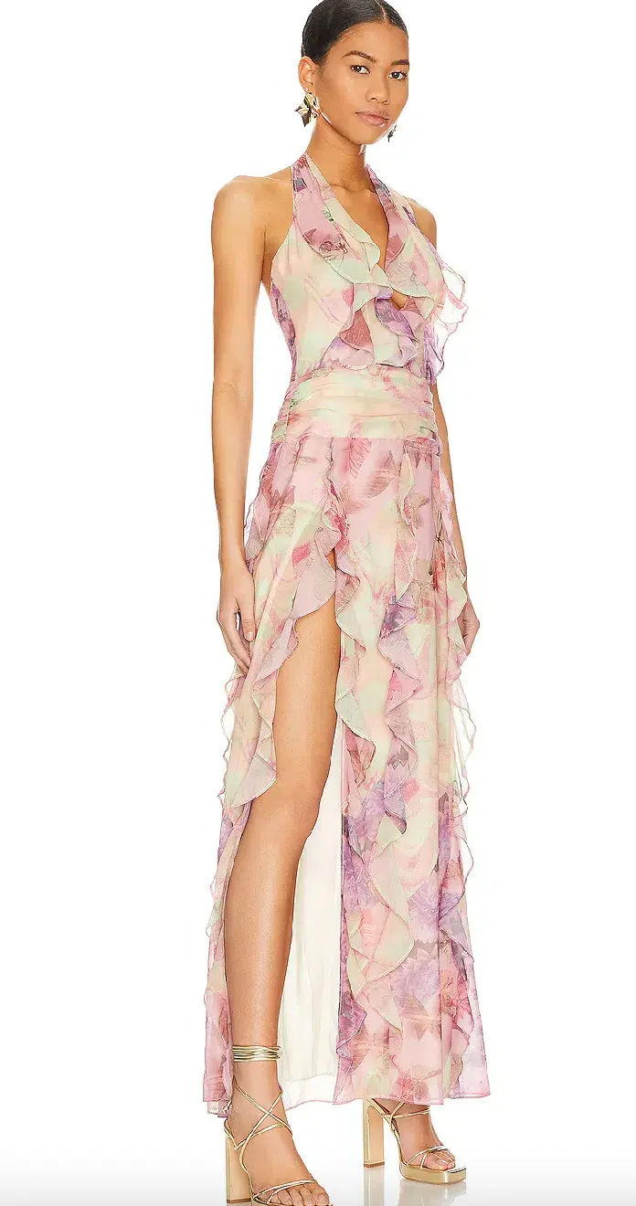 NBD Divya Maxi Dress in Patchwork Multi-colored Size AU 8 - Image 2