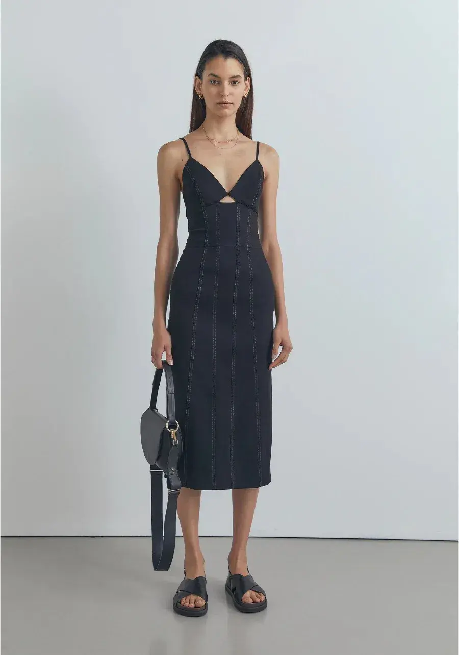 Viktoria And Woods Denim Dress Black Size AU 8 - Image 1