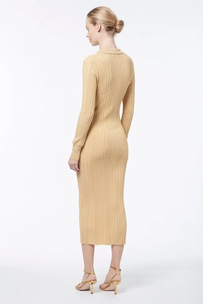 Manning Cartell Split Screen Knit Dress Nude Size XS/Au 6 - Image 2