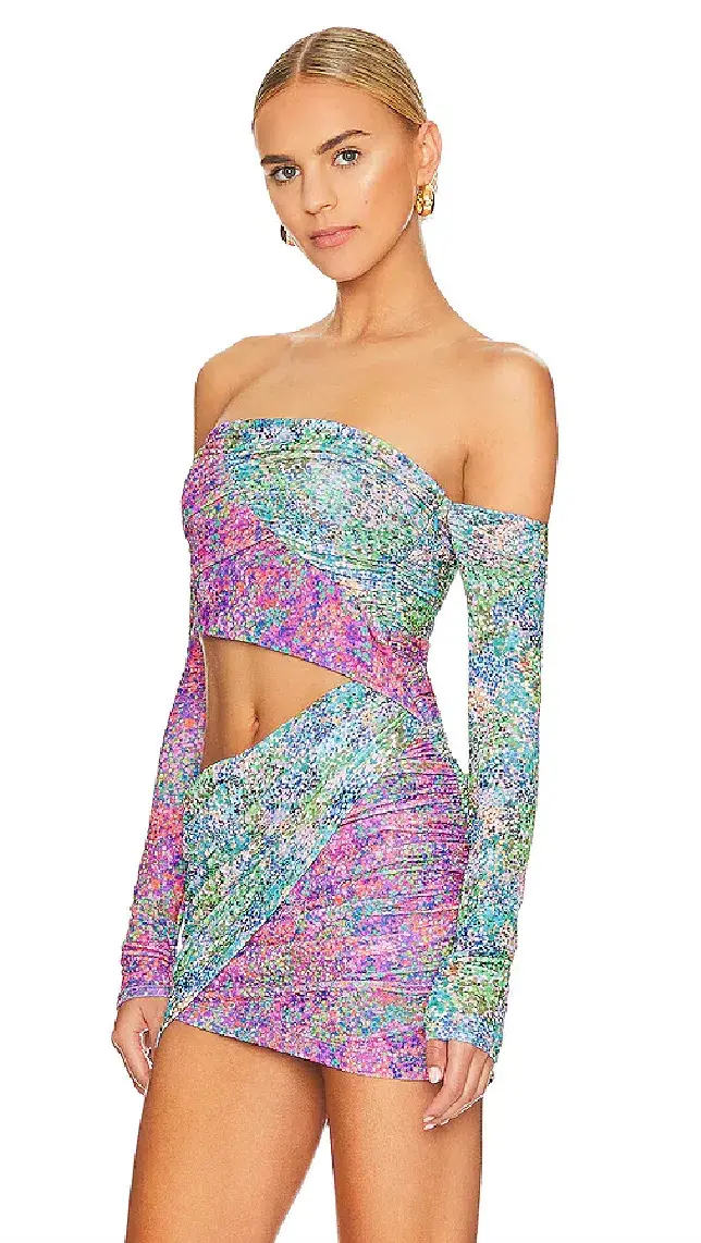 NBD Elea Mini Dress Multi Size 8  - Image 2