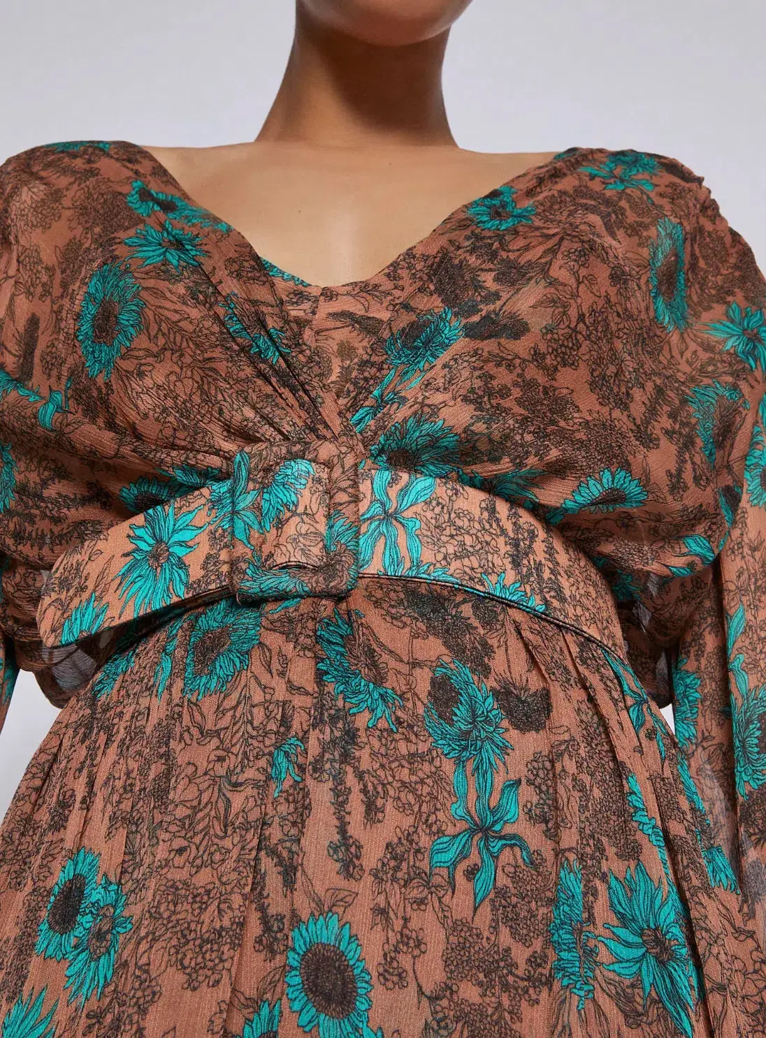 Scanlan Theodore Ggt Floral Print Dress Brown Size M / AU 10 - Image 4