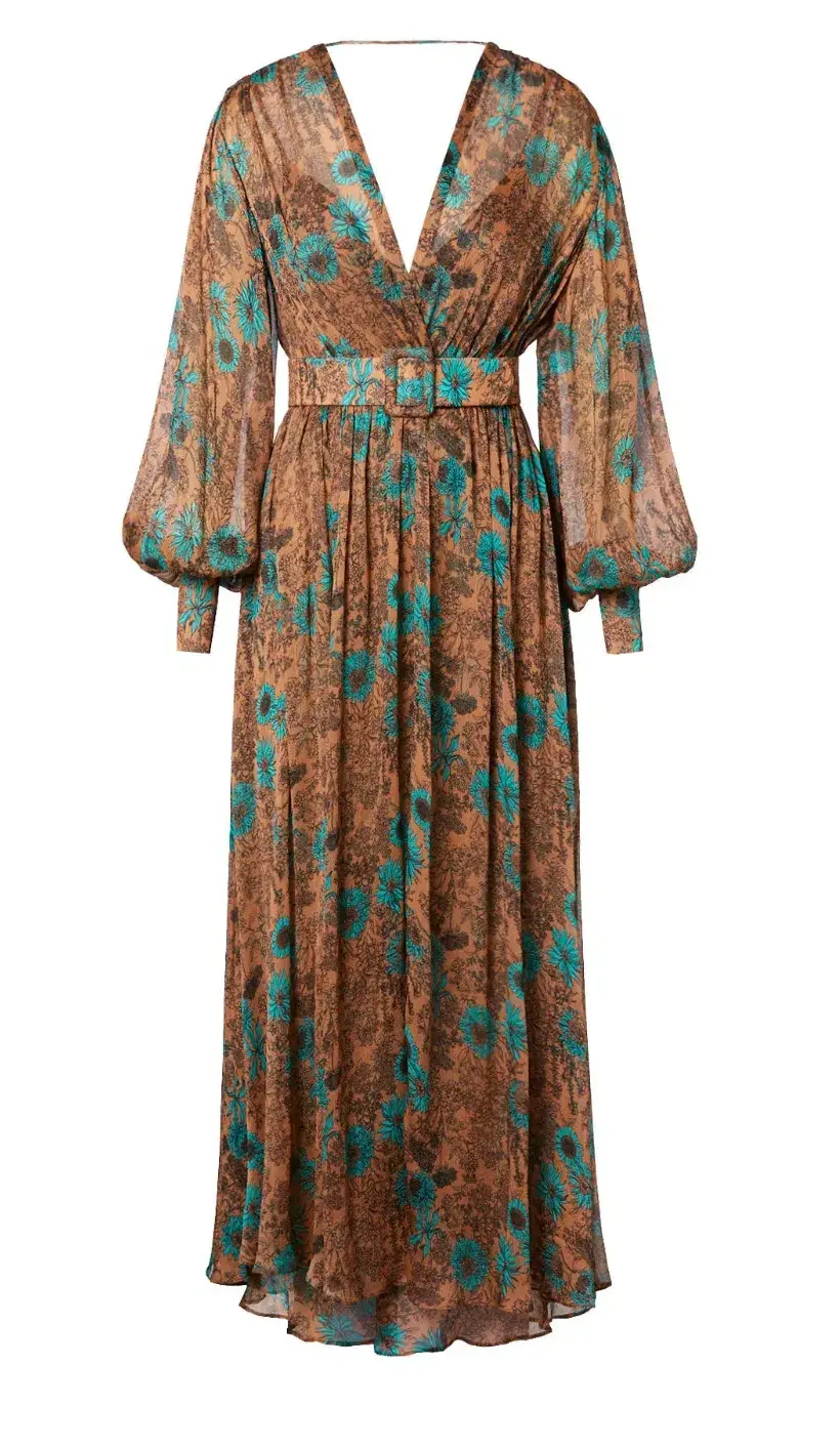 Scanlan Theodore Ggt Floral Print Dress Brown Size M / AU 10 - Image 3