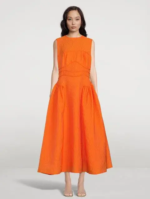 Rachel Gilbert Sophia Dress Orange Size AU 6 for rent on The Volte - main image