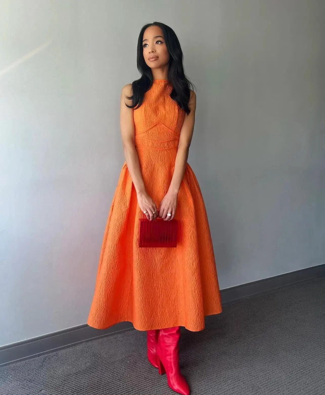 Rachel Gilbert Sophia Dress Orange Size AU 6 - Image 3