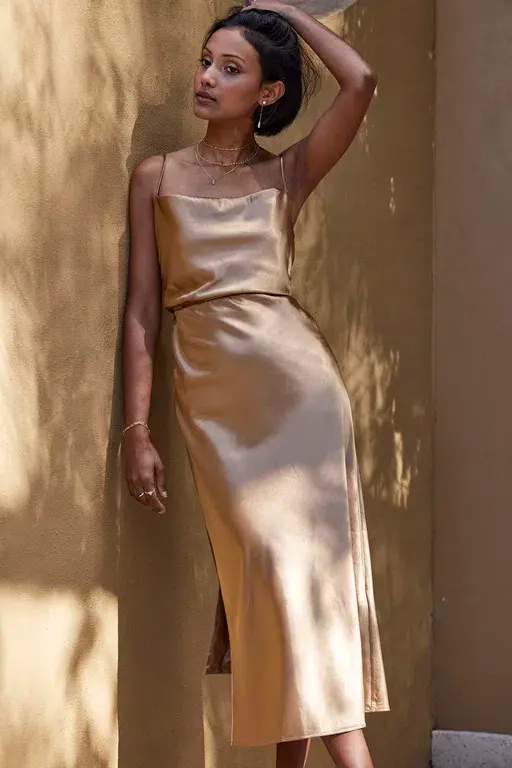 Grace Loves Lace Anya Eco Dress Gold Size AU 12 - Image 1