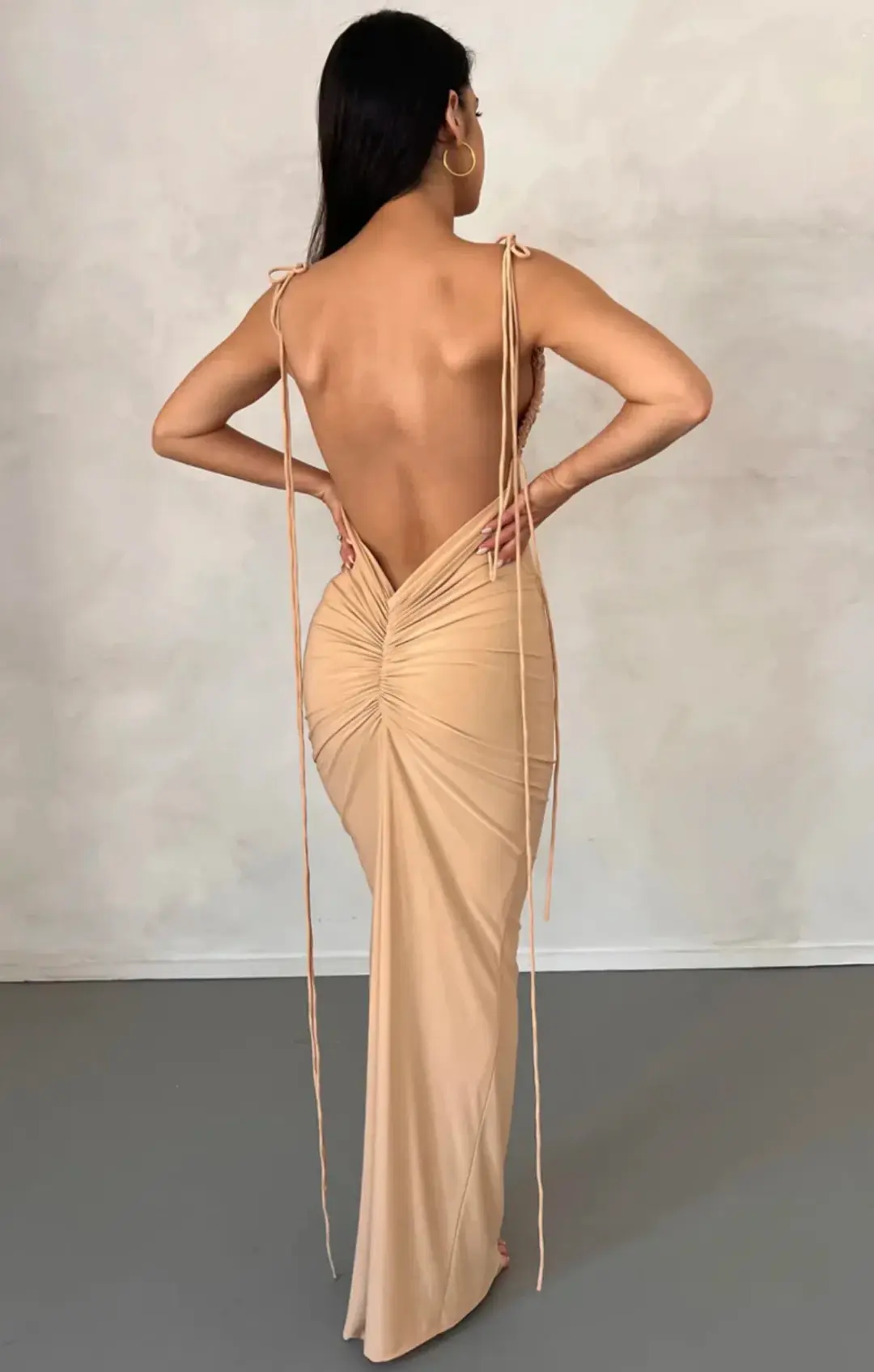 Melani The Label Jiani Gown Nude Size S / Au 8 for rent on The Volte - main image