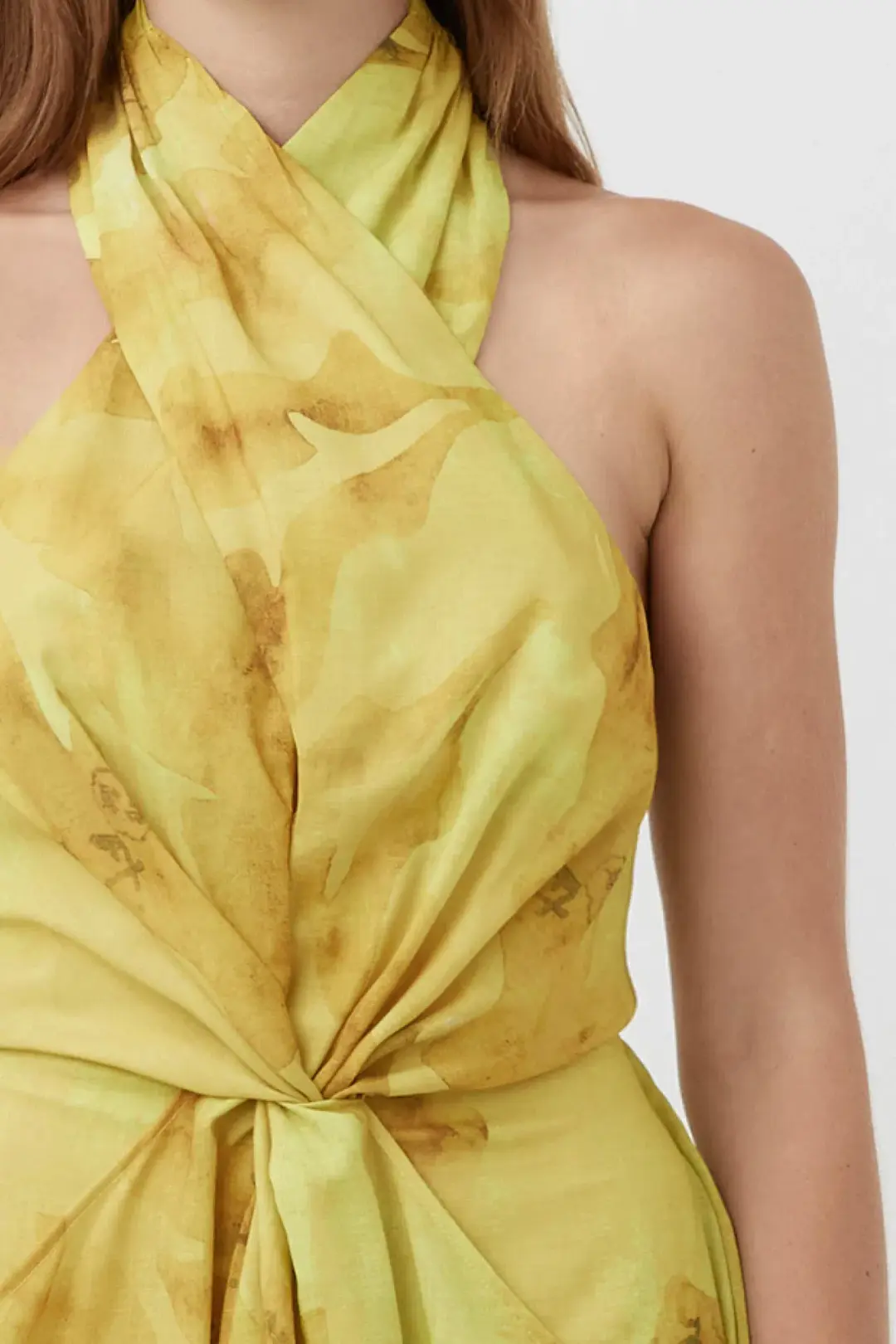 Camilla and Marc Koa Cocoon Maxi Dress Yellow Print Size 10 for rent on The Volte - main image