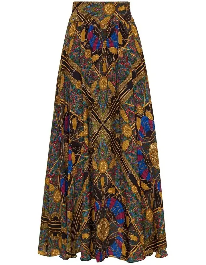 Sass & Bide One Day I Am Print Midi Skirt Multi Size 6 for rent on The Volte - main image