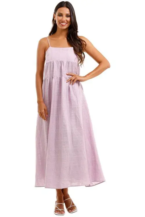 Country Road Textured Slip Maxi Dress Purple Size 14  - Image 1
