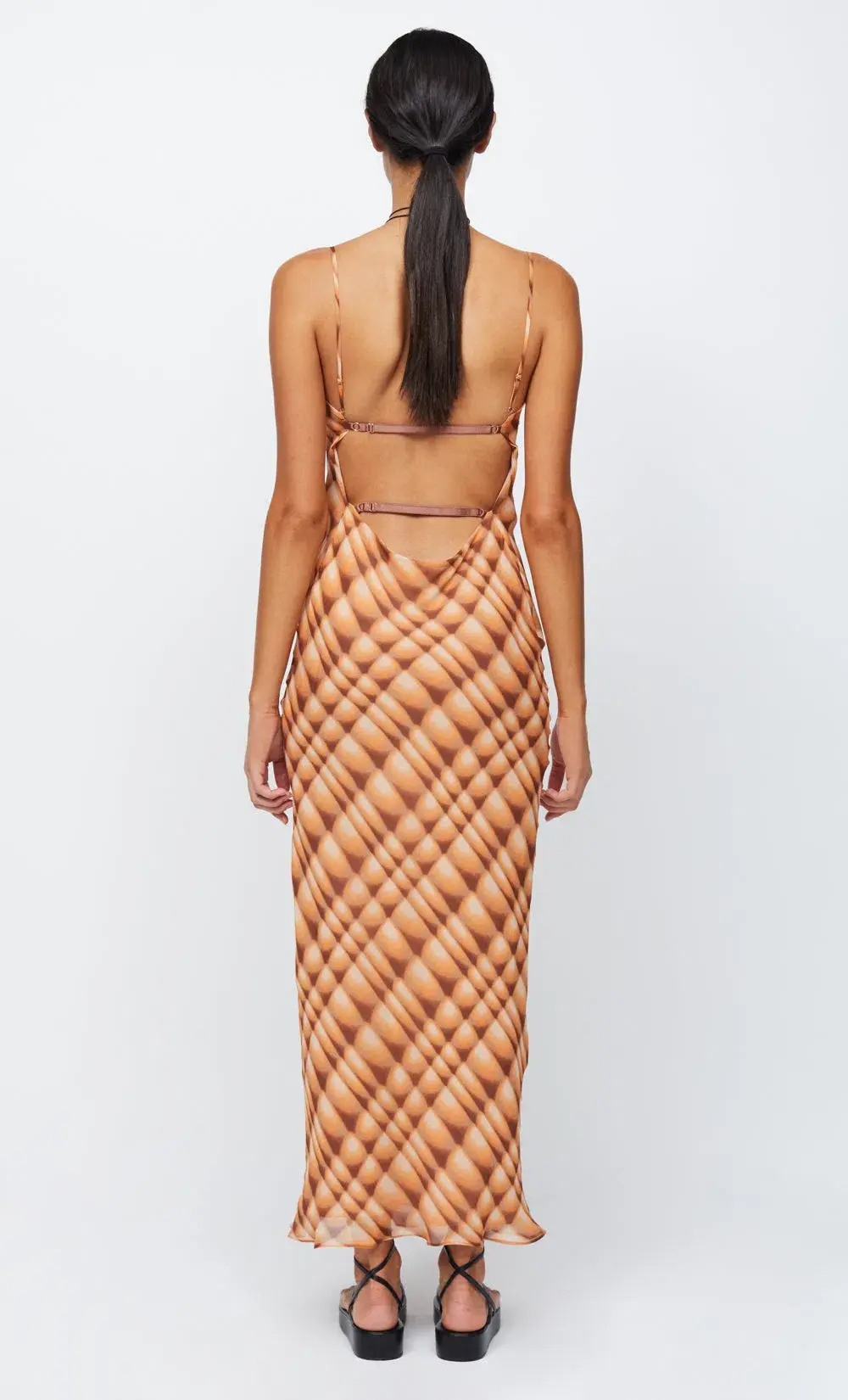Bec & Bridge Soleil Slip Maxi Dress Orange Size 10  for rent on The Volte - main image