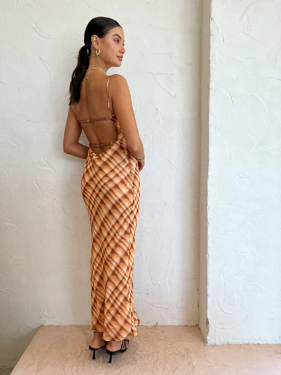 Bec & Bridge Soleil Slip Maxi Dress Orange Size 10  for rent on The Volte - main image