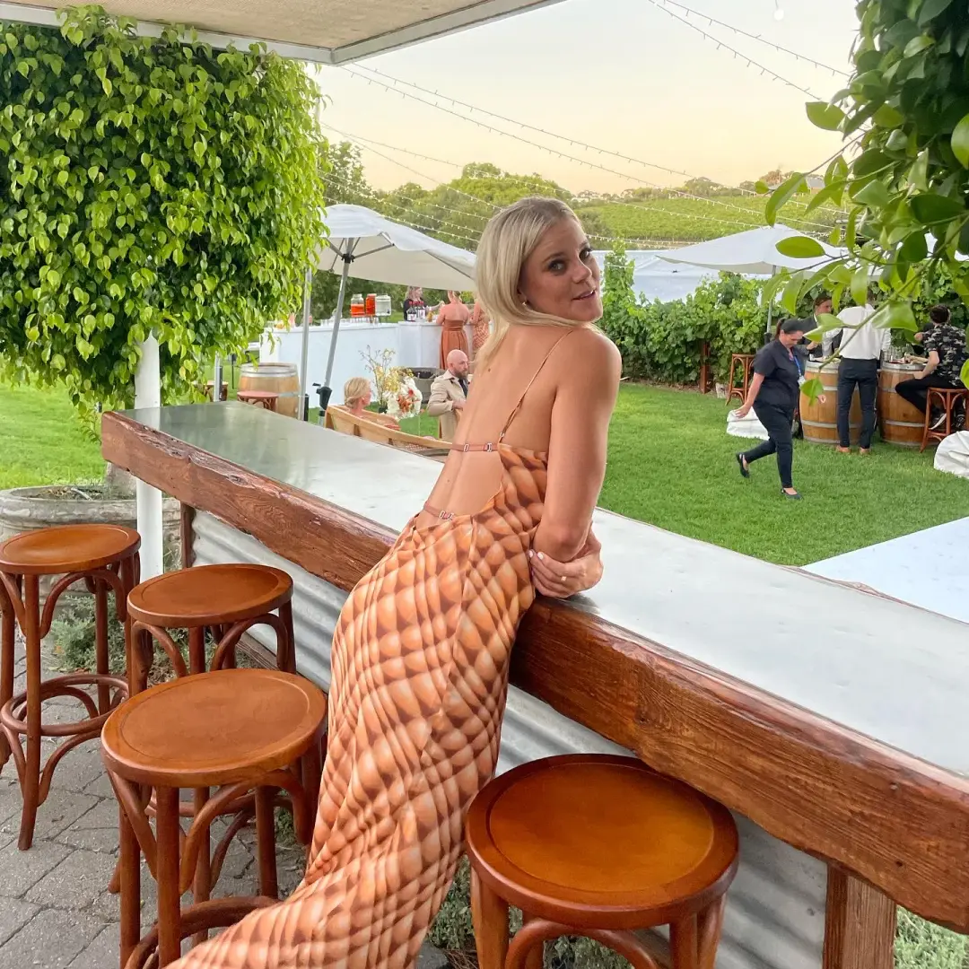 Bec & Bridge Soleil Slip Maxi Dress Orange Size 10  for rent on The Volte - main image