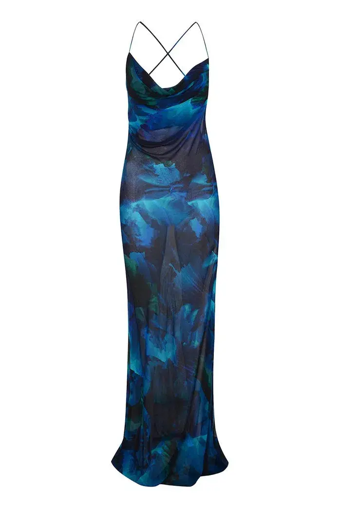 Rat & Boa Rafinha Dress Blue Print Size 6 - Image 5