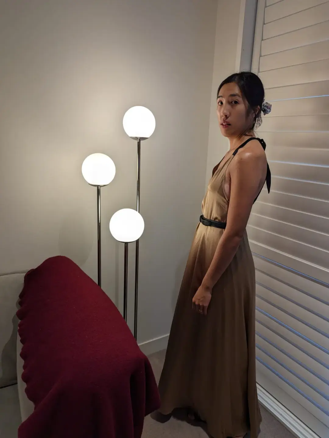 Magali Pascal Sakura Maxi Dress Gold Size XS / AU 8 for rent on The Volte - main image