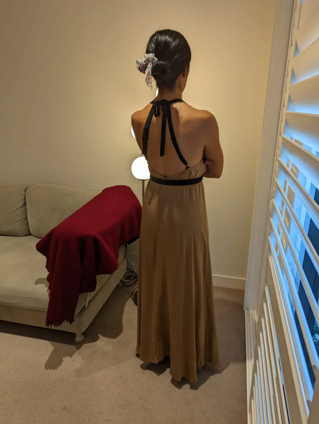 Magali Pascal Sakura Maxi Dress Gold Size XS / AU 8 for rent on The Volte - main image