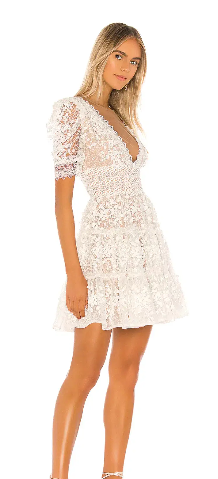 Bronxs & Banco Megan Mini Dress White Size AU 8 - Image 1