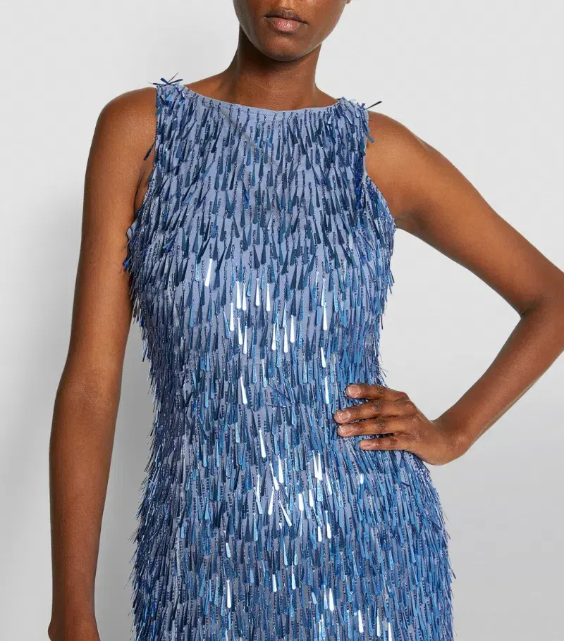 Rachel Gilbert Sequence Dress Blue Size AU 8 - Image 2