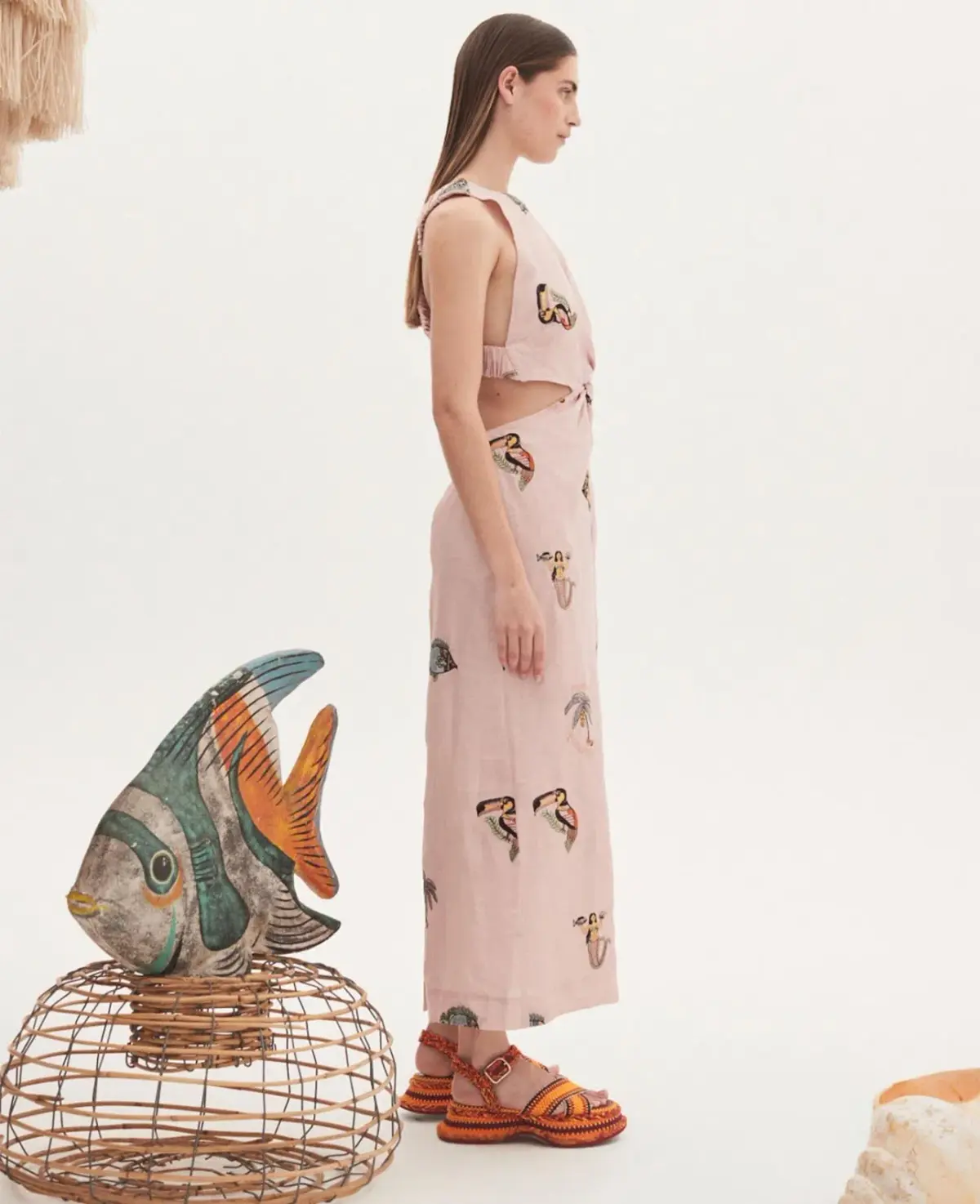 Alemais Vacay Twist Front Dress Pink Size AU 6 - Image 2