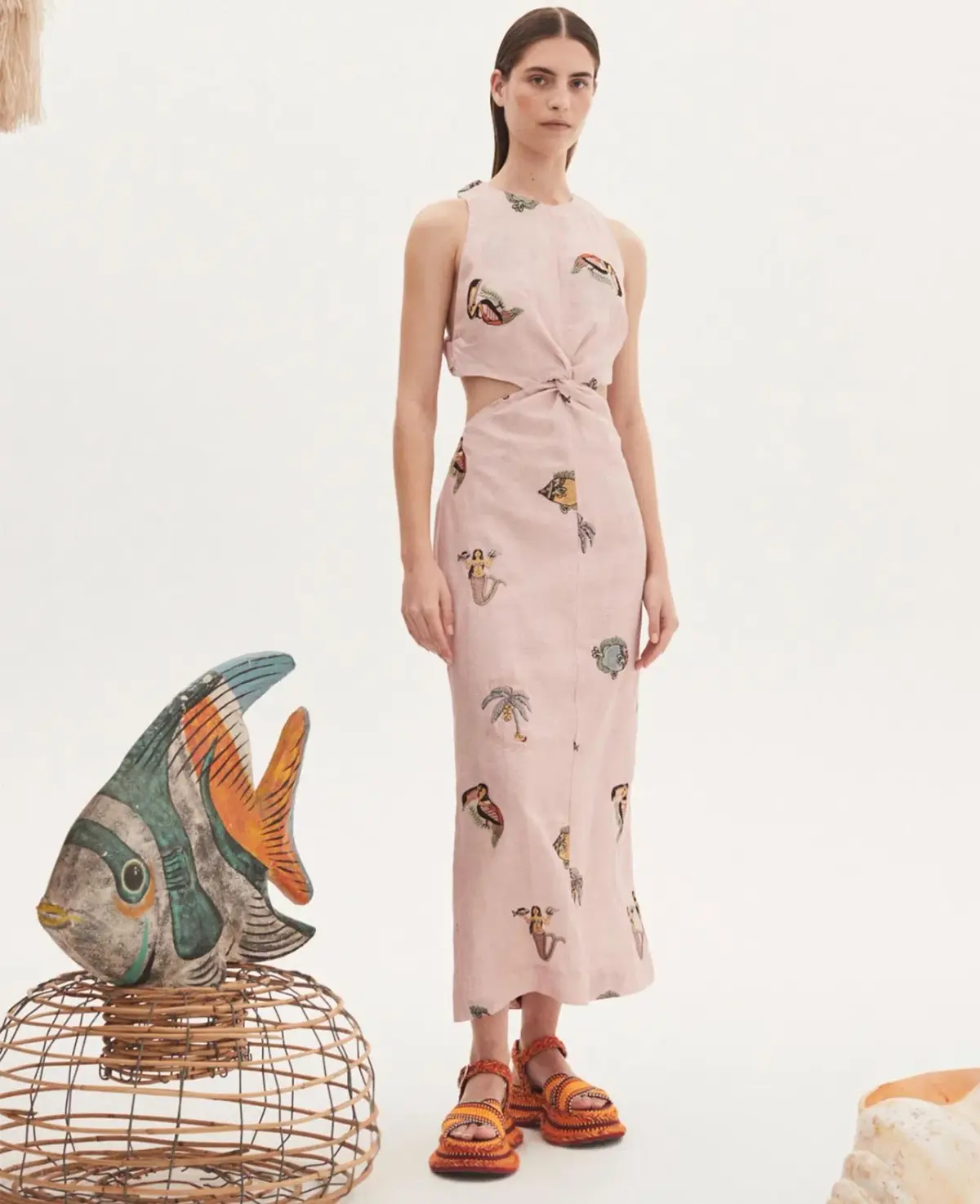 Alemais Vacay Twist Front Dress Pink Size AU 6 - Image 1