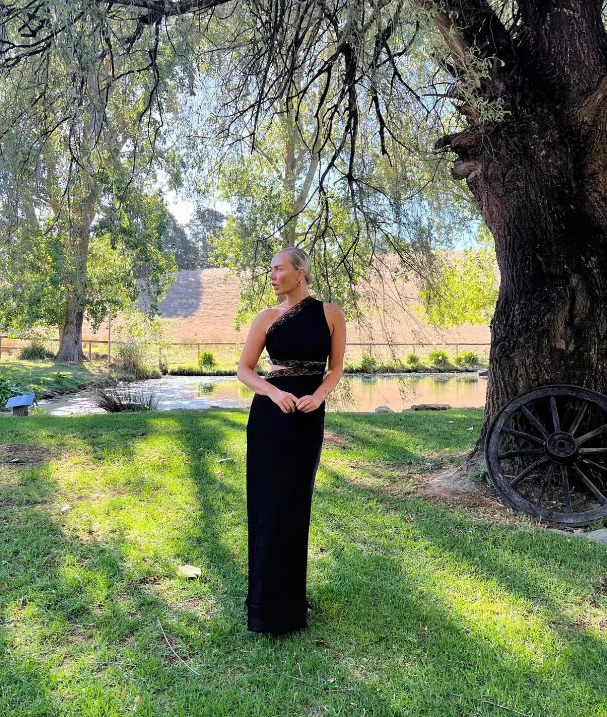 Misha Collection Jillian Satin Maxi Dress Black Size XS / AU 6 - Image 6