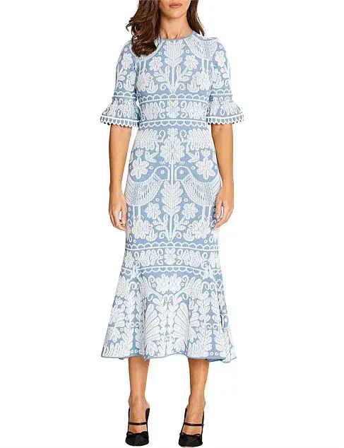Alice McCall La Javanaise Midi Dress Blue Size 10 - Image 1