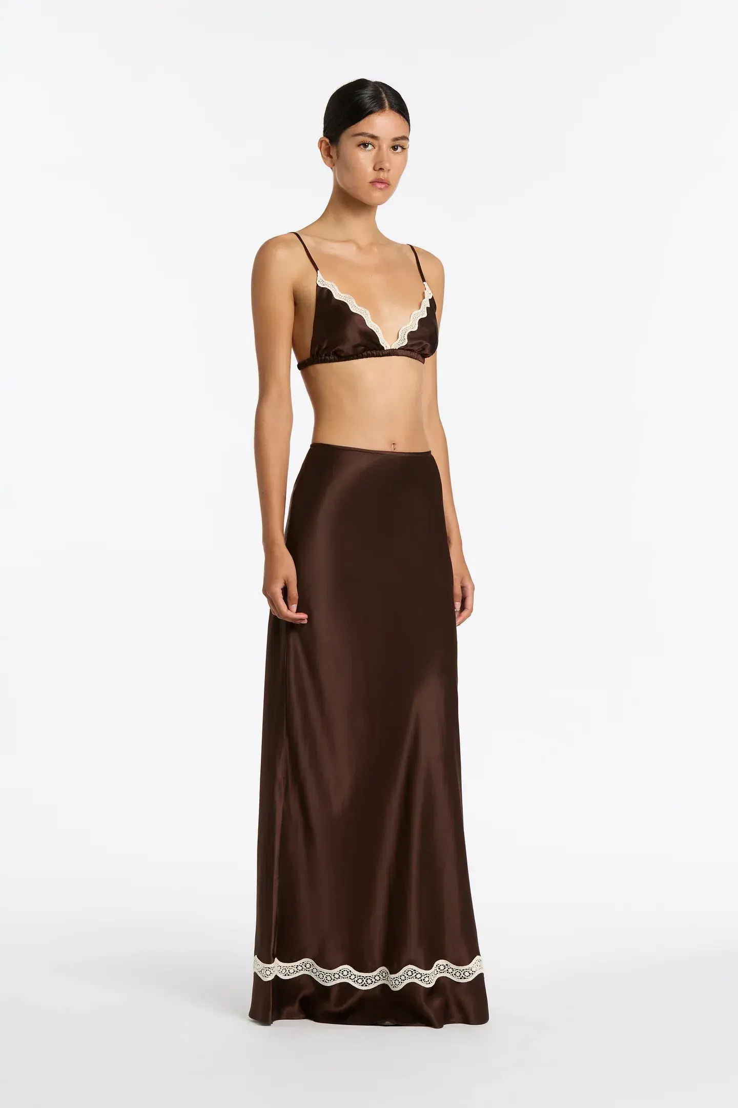 Sir the Label Selita Bralette Size 1 and Maxi Skirt Size 0 Set Brown - Image 2