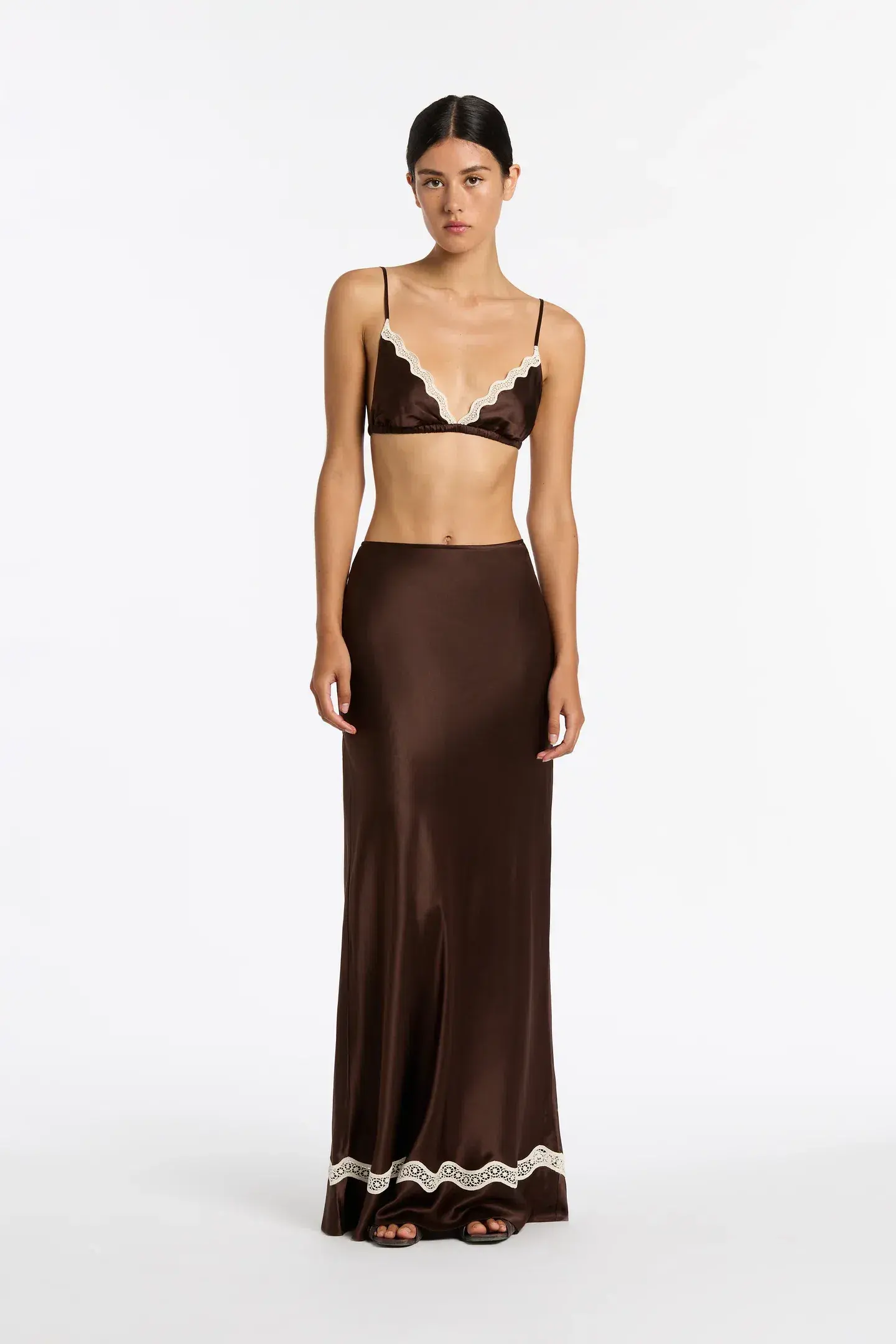 Sir the Label Selita Bralette Size 1 and Maxi Skirt Size 0 Set Brown - Image 1