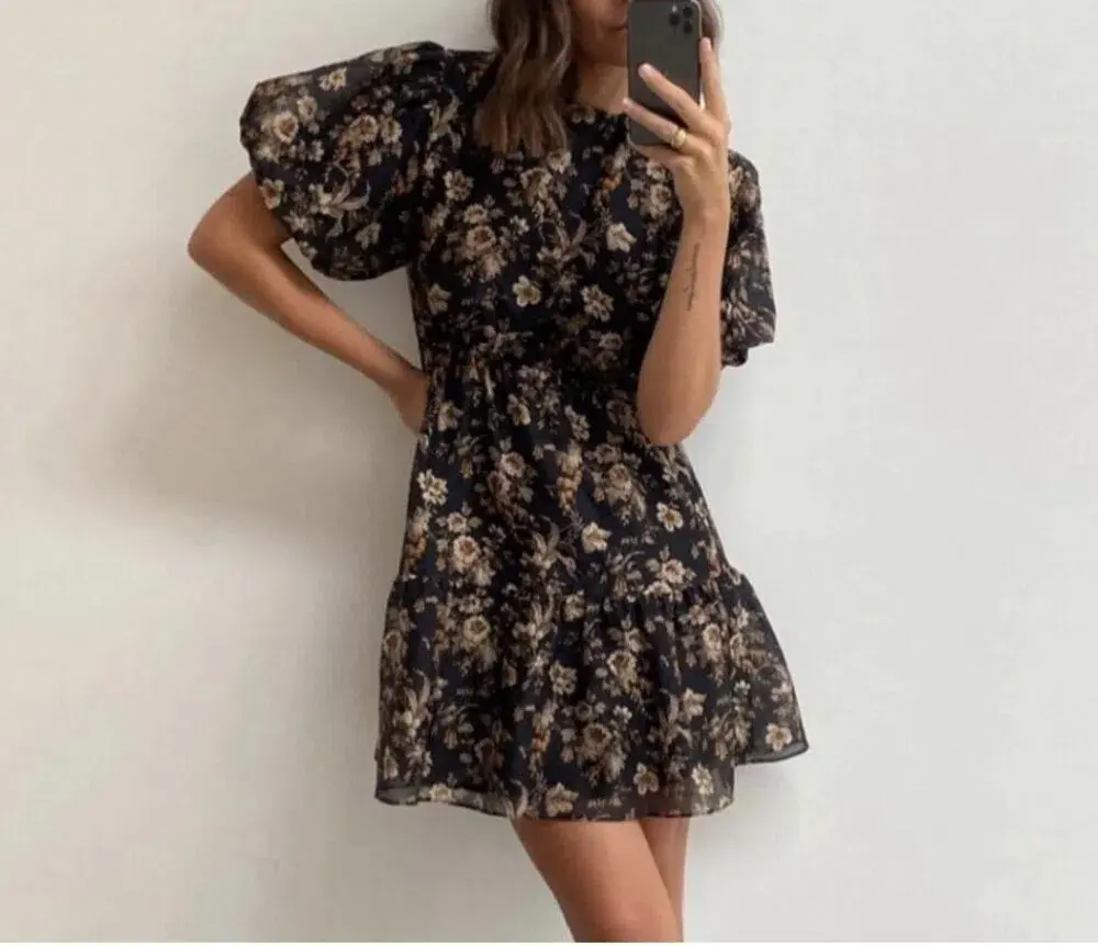 Sir The Label Amerie Open Back Mini Dress Amerie Floral Print Size 1 / Au 8 - Image 4