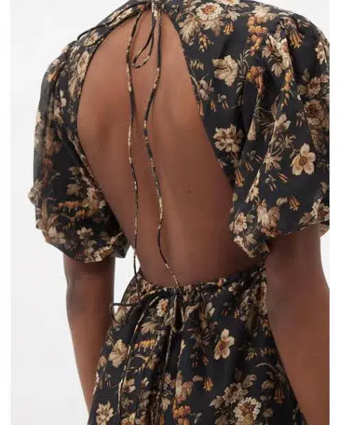 Sir The Label Amerie Open Back Mini Dress Amerie Floral Print Size 1 / Au 8 - Image 3