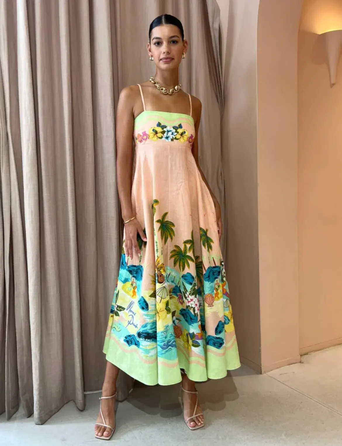 Alemais Mermaid Point Sundress Print Size 10 - Image 1