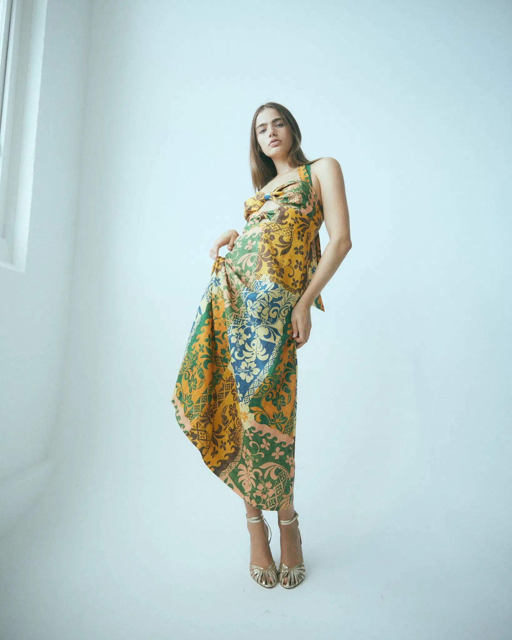 Alemais Archie Halter Midi Dress Multi Size 8 - Image 1