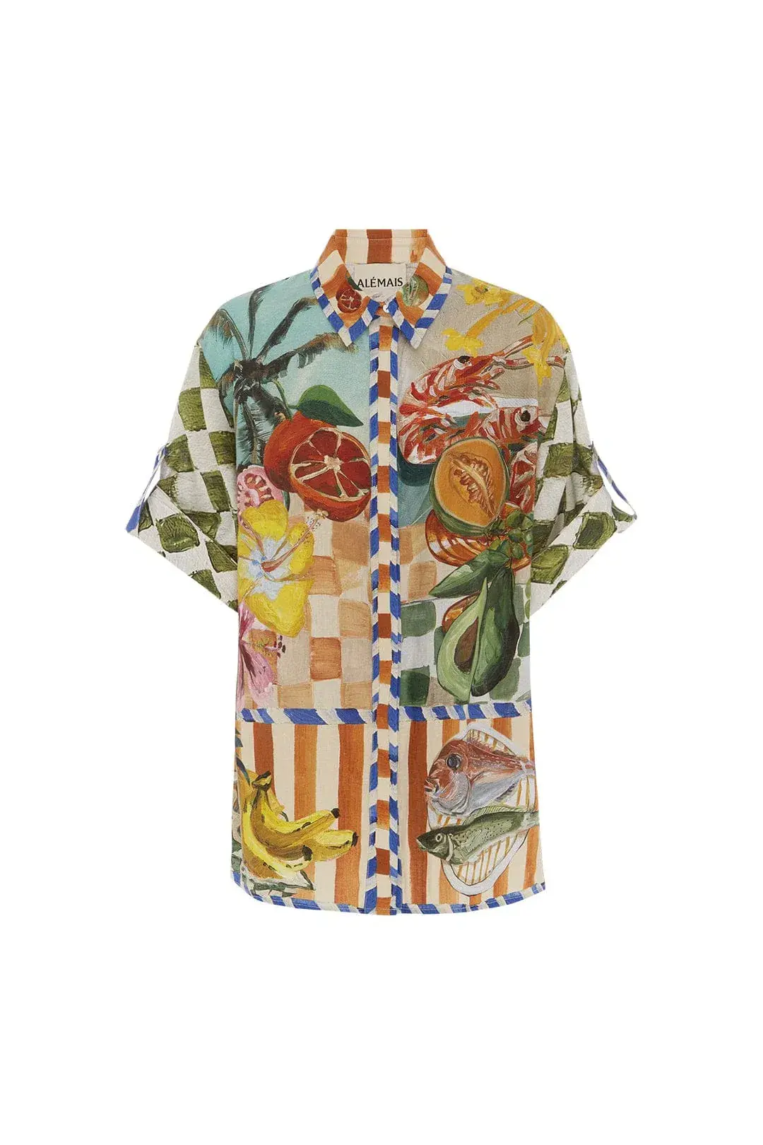 Alemais Theo Oversized Shirt And Column Skirt Set Multi Size 8  - Image 2